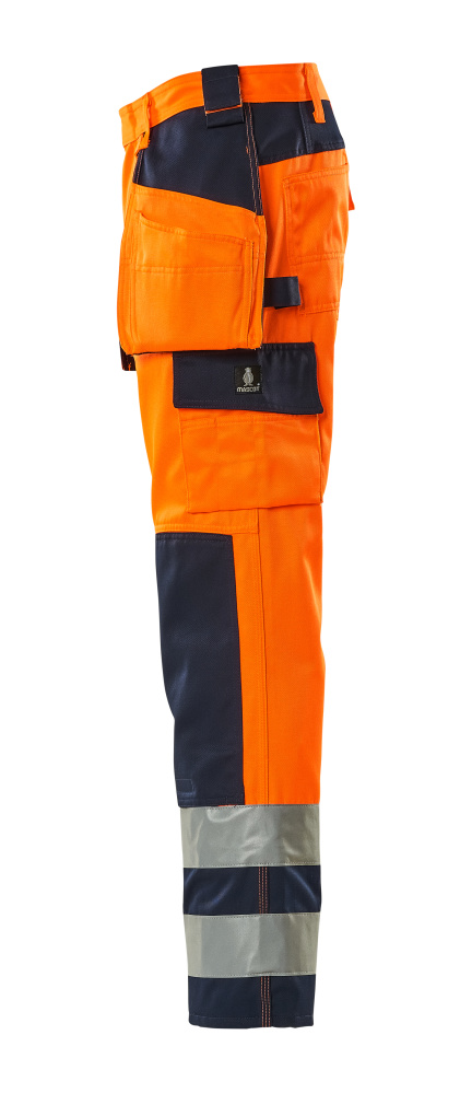 MASCOT Almas SAFE COMPETE Hose mit Hängetaschen hi-vis orange/marine 44