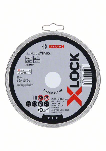 Bosch Trennscheibe X-LOCK gerade Standard Inox 125x1,0mm