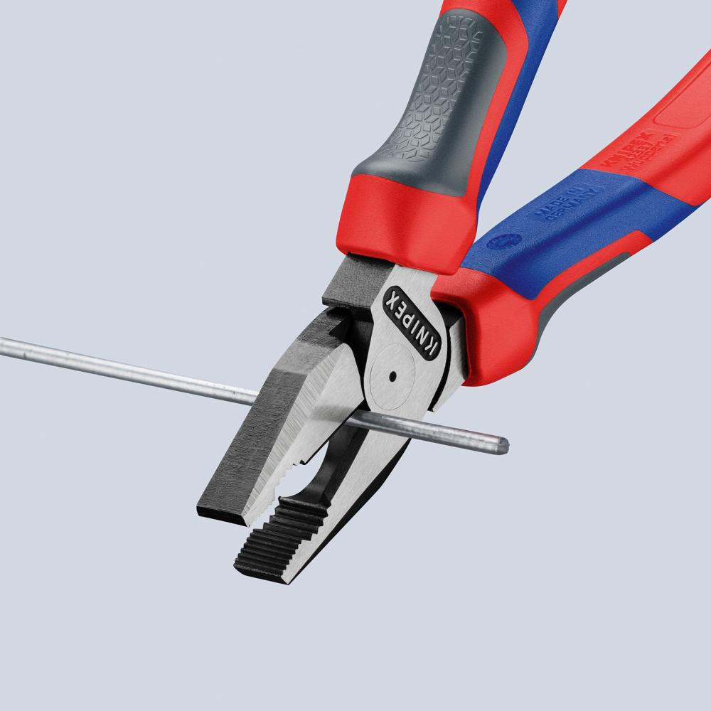 Knipex Kraft-Kombinationszange poliert mit Mehrkomponenten-Griffen 200mm