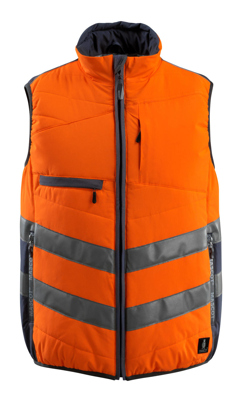 MASCOT Grimsby SAFE SUPREME Winterweste hi-vis orange/schwarzblau 4XL