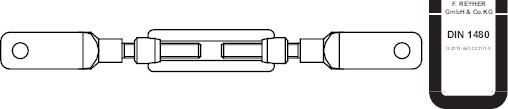 DIN1480 Stahl galvanisch verzinkt ÜZ SP offen M 10 ÜZ - Spannschlossmuttern geschmiedet