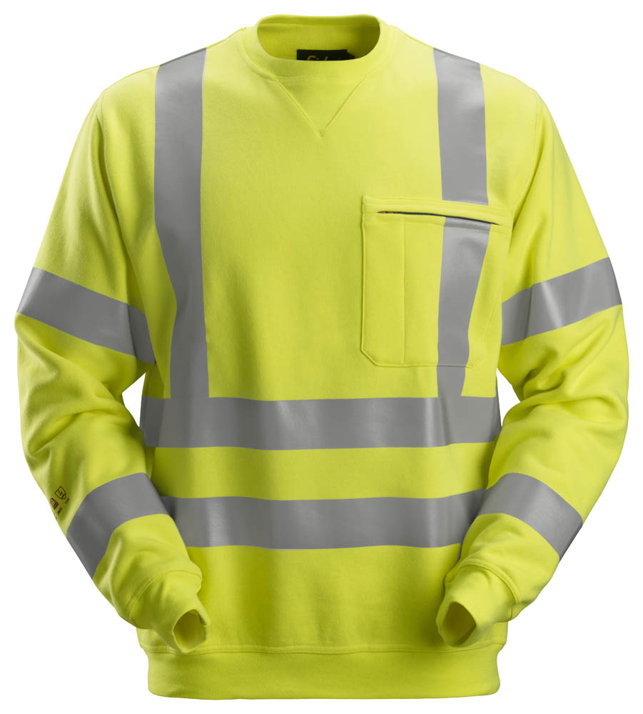 Snickers 2863 ProtecWork High-Vis Sweatshirt, Kl. 3 signalgelb