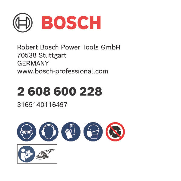Bosch PRO Metal Schleifscheibe, 230 x 6 x 22.23 mm, oSa