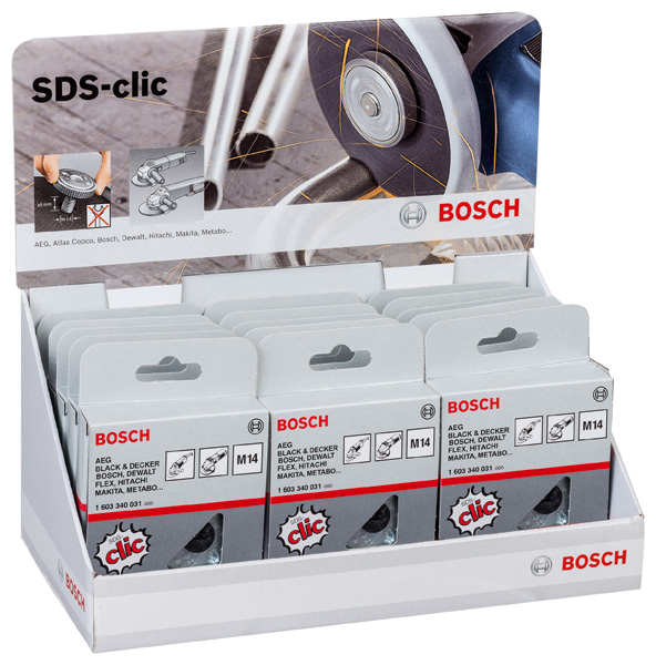 Bosch SDS clic-Schnellspannmutter, 13 mm Dicke, 15 Stück