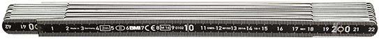BMI Gliedermaßstab Alu 2mx14mm schwarz