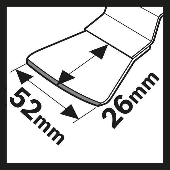 Bosch HCS Schaber ATZ 52 SC, biegesteif, 52 x 26 mm, 1er-Pack