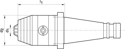 Fortis Kurzbohrfutter DIN2080 R/L 1,5-16 SK40