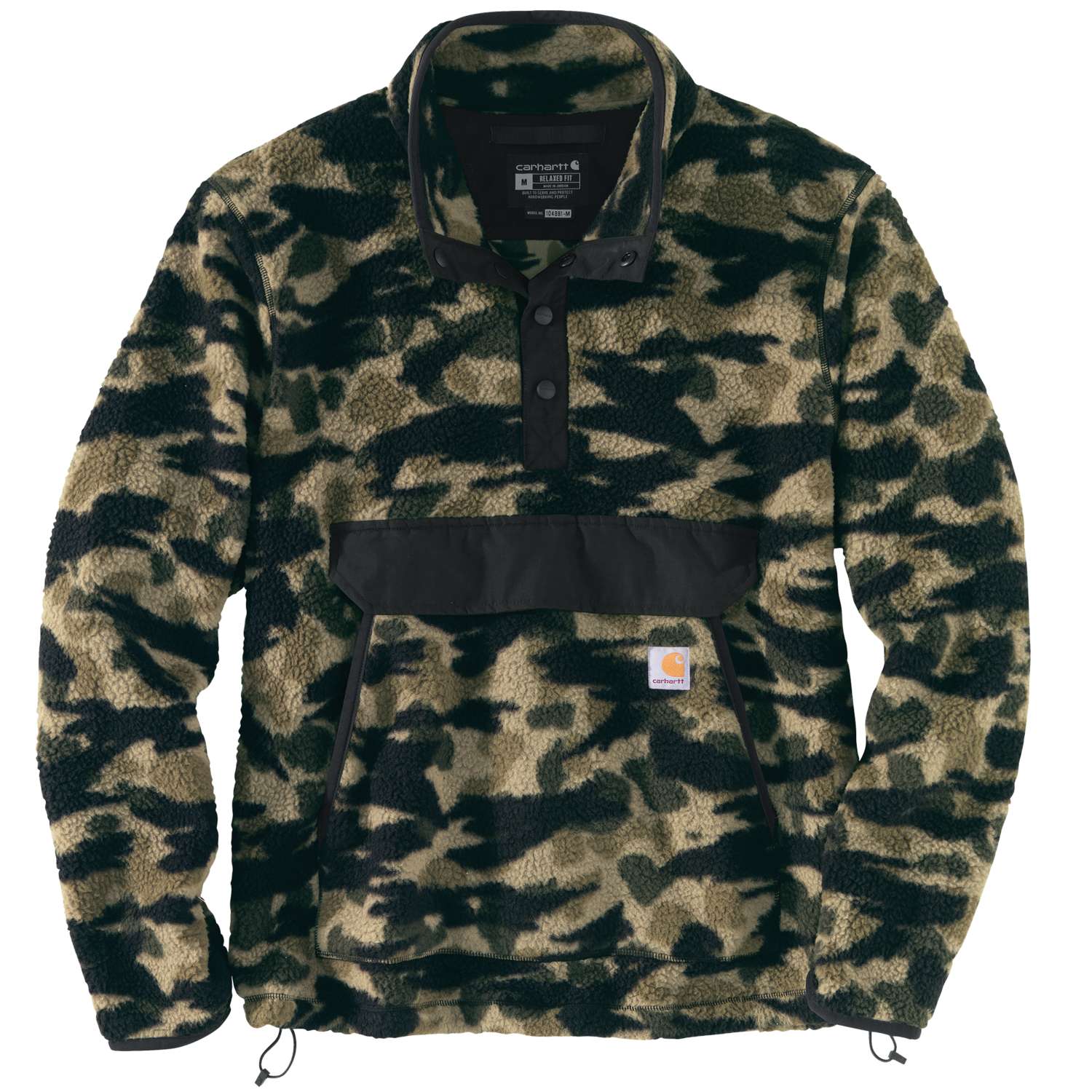 CARHARTT Relaxed Fit Fleece Pullover schwarz