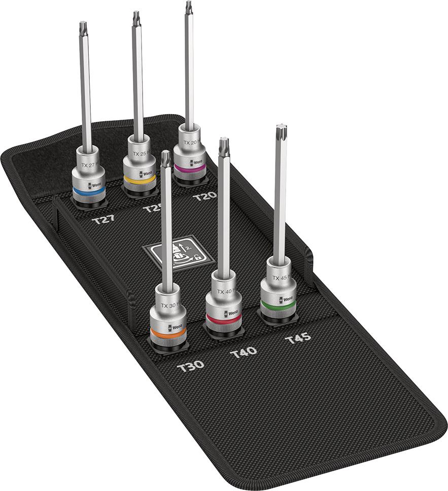 Wera 8767 C TORX HF 2 Zyklop Bitnuss-Satz TORX, mit Haltefunktion, 6-teilig