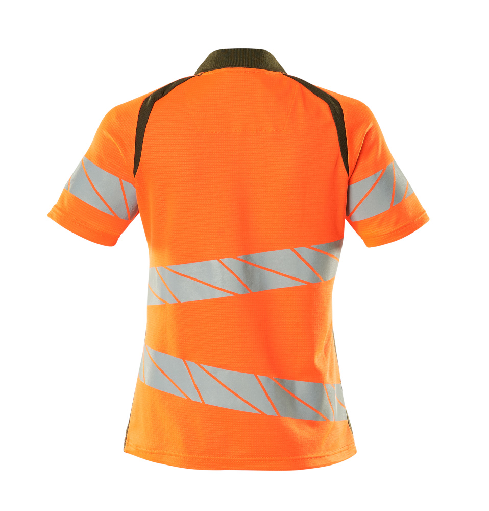 MASCOT ACCELERATE SAFE Polo-Shirt hi-vis orange/moosgrün 4XL