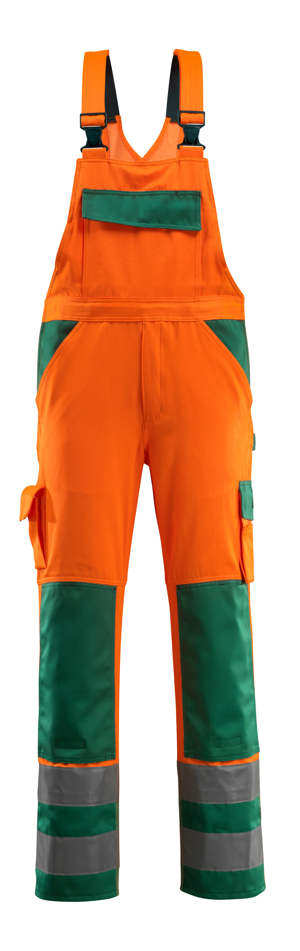 MASCOT Barras SAFE COMPETE Latzhose mit Knietaschen hi-vis orange/grün 50