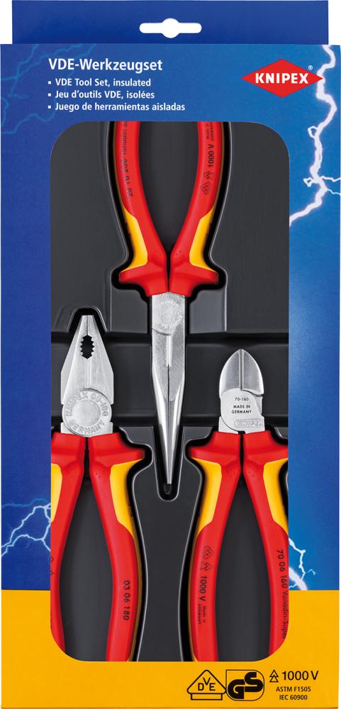 Knipex Zangen-Satz Sicherheit VDE 3-teilig