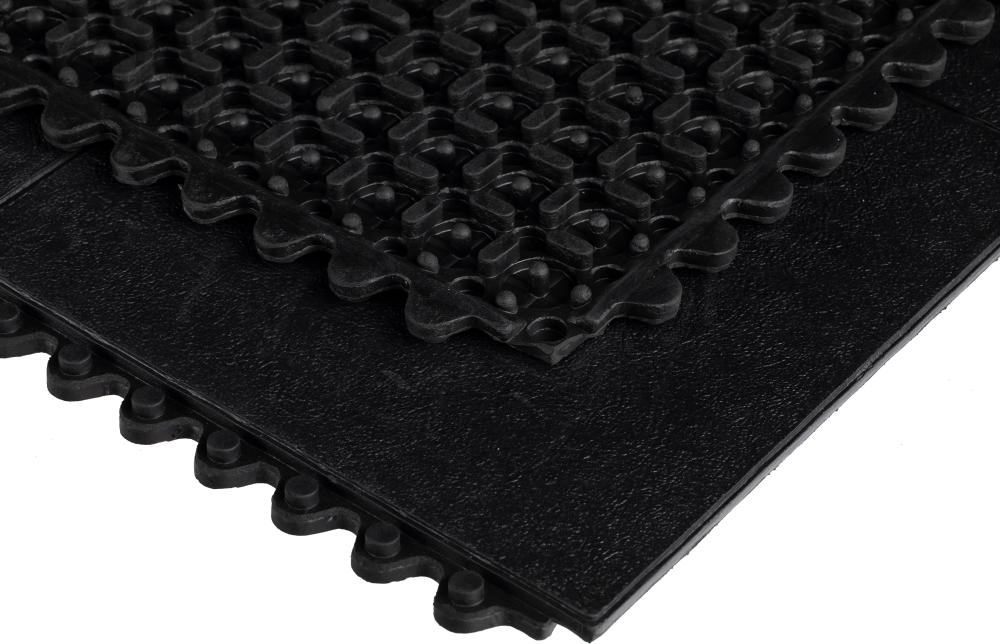 Arbeitsplatzmatte YOGA SOLID Oil schwarz B90 x T90 cm