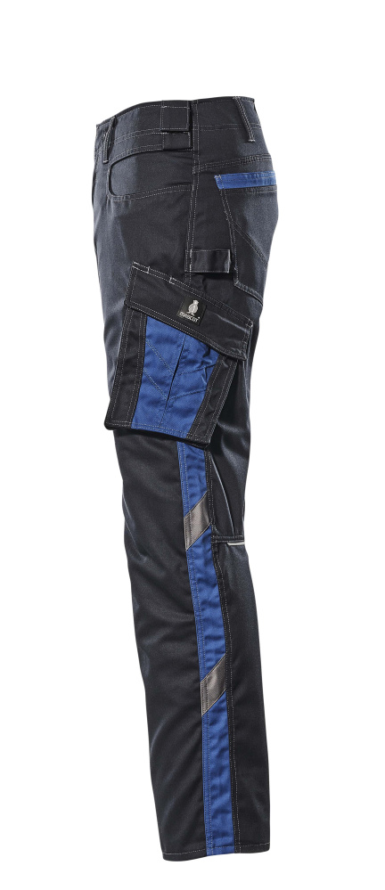 MASCOT Oldenburg UNIQUE Hose mit Schenkeltaschen schwarzblau/kornblau 44