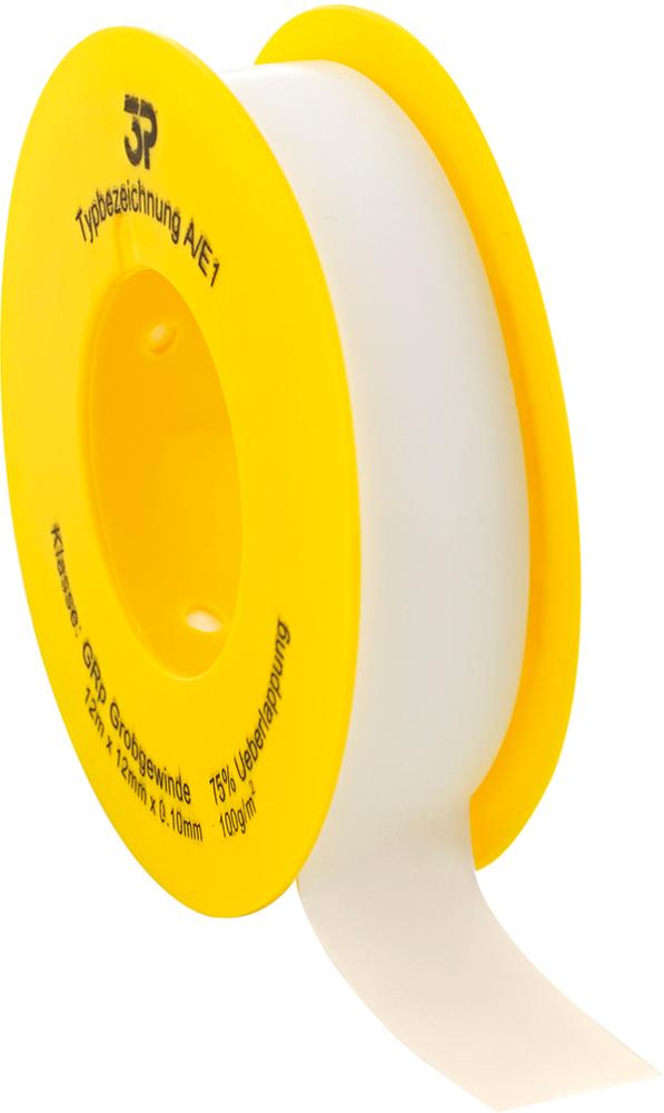 PTFE-Gewindedichtband grob gelb 12mm x 12m