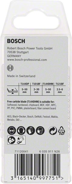 Bosch Stichsägeblätter Set Wood+Metal 15-tlg
