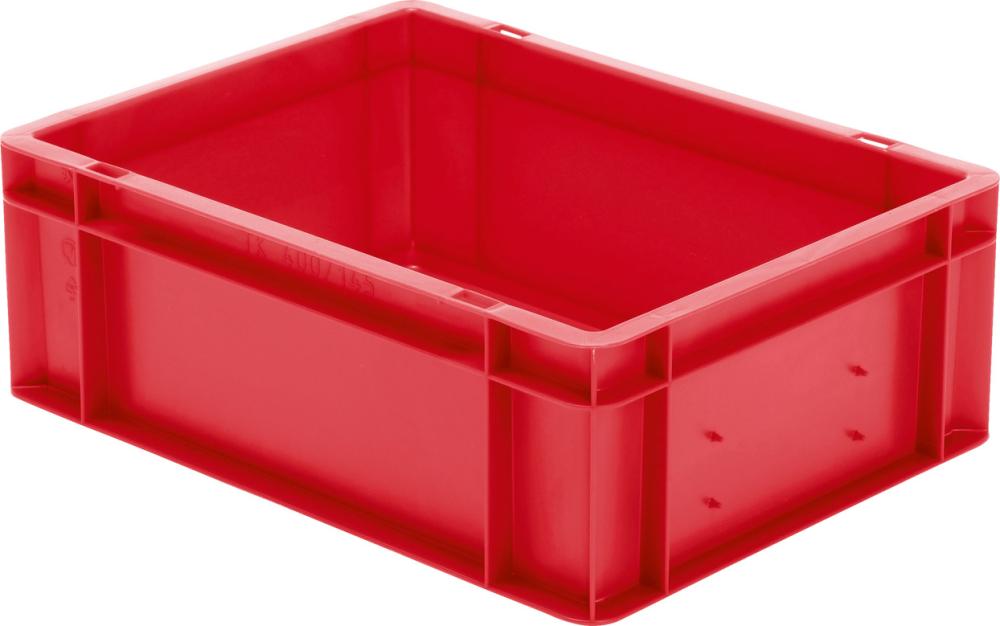 Transport-Stapelkasten B400xT300xH145 mm rot geschlossen ohne Griffloch