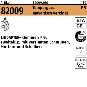 LINDAPTER GT F 9 M 12 galv. verzinkt, komplett S