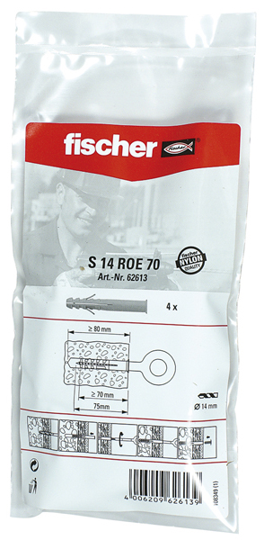 fischer Dübel S 14 ROE 100 B Beutel