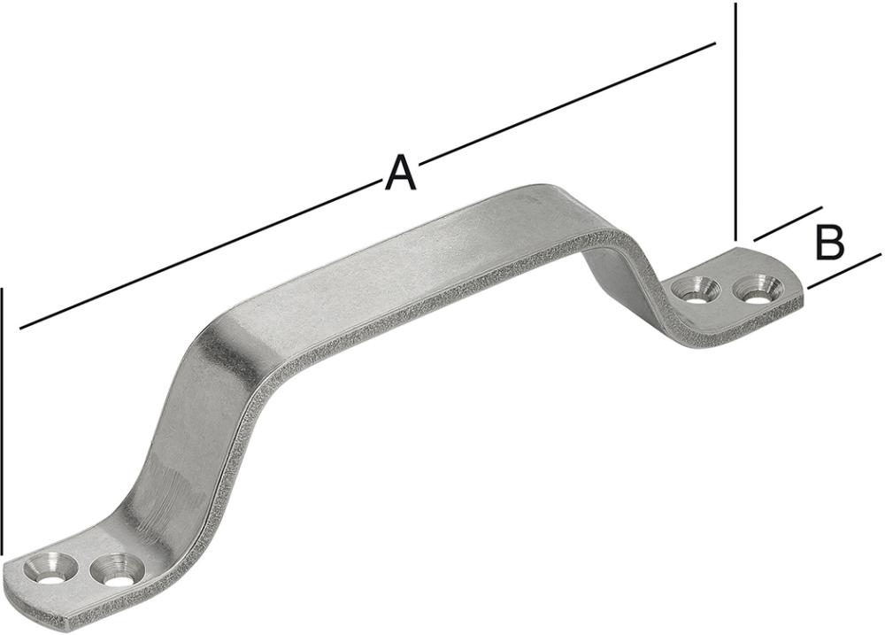 Vormann Handgriff 160x20mm Edelstahl rostfrei (V2A)