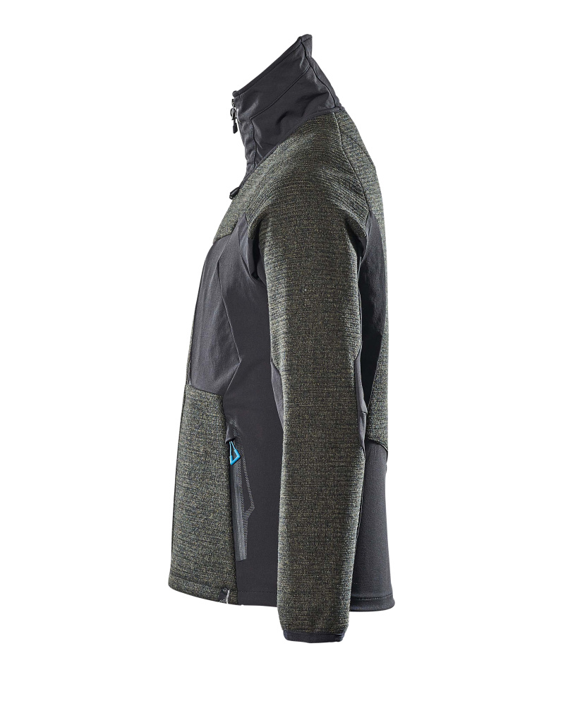 MASCOT ADVANCED Strickjacke mit Reißverschluss moosgrün/schwarz S