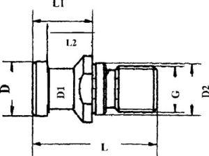 GSW Anzugsbolzen DIN69872 A SK40-M16 Innenkegel