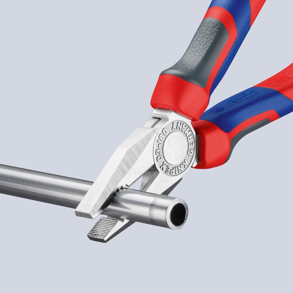 Knipex Kombinationszange verchromt mit Mehrkomponenten-Griffen 160mm