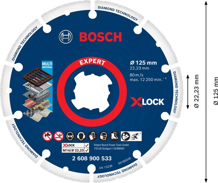 Bosch Diamanttrennscheibe X-LOCK Best Metal 125mm