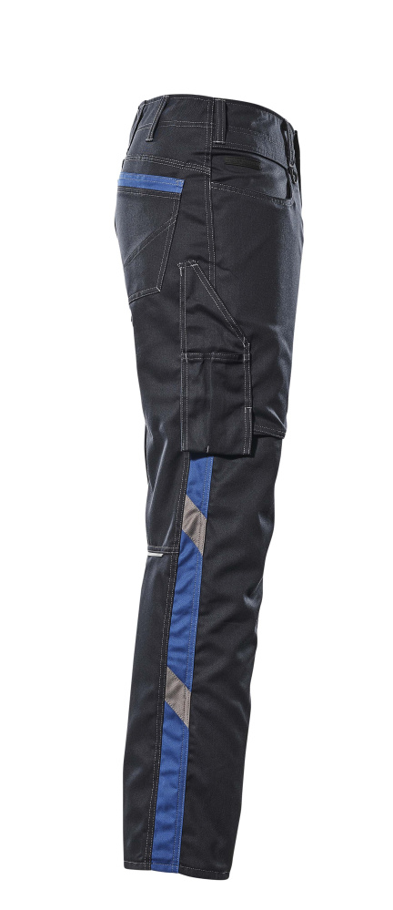 MASCOT Oldenburg UNIQUE Hose mit Schenkeltaschen schwarzblau/kornblau 44