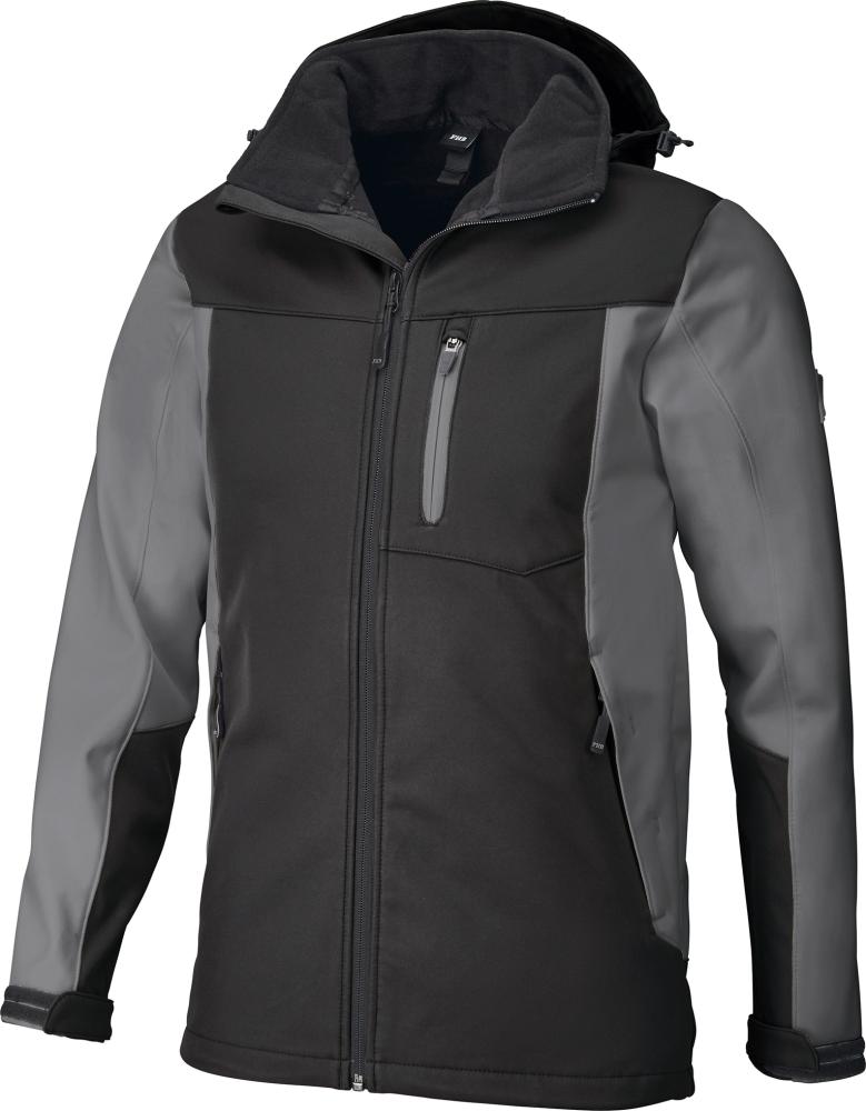 FHB Softshelljacke JANNIK, grau-schwarz, Gr.XL
