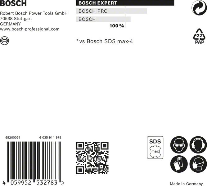 Bosch EXPERT Hammerbohrer SDS max-8X 12,0x940,0mm