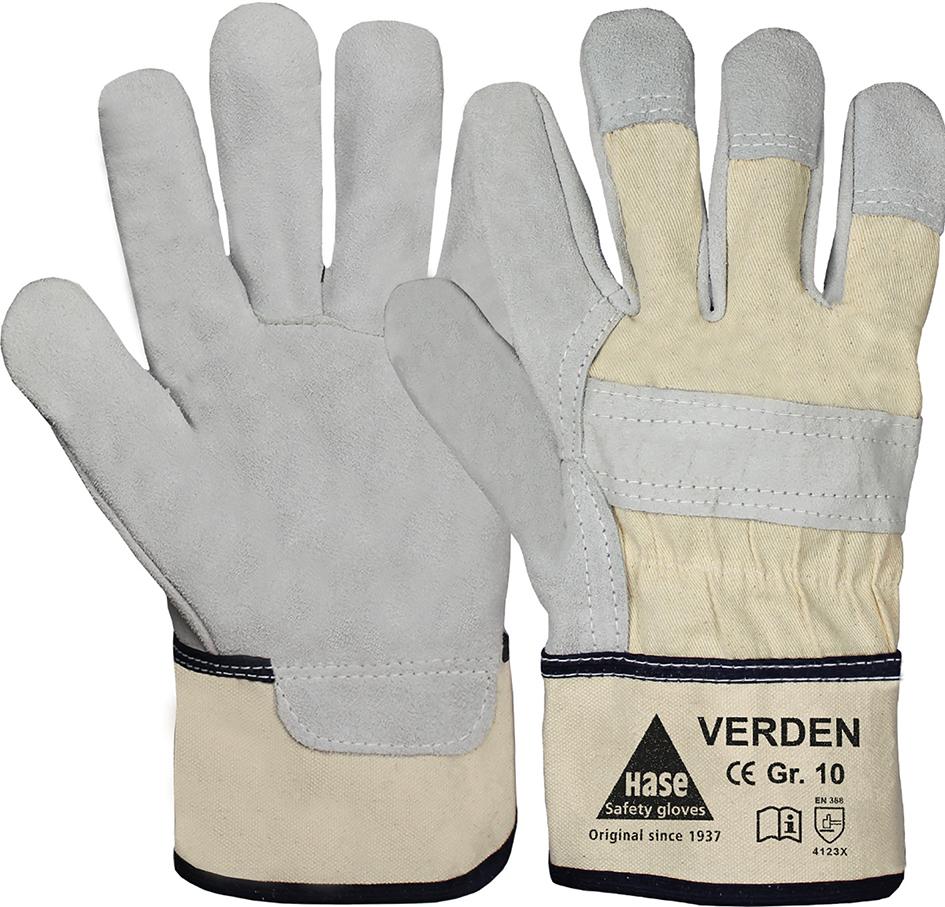Handschuh Verden,Spaltleder Gr. 10, grau MW