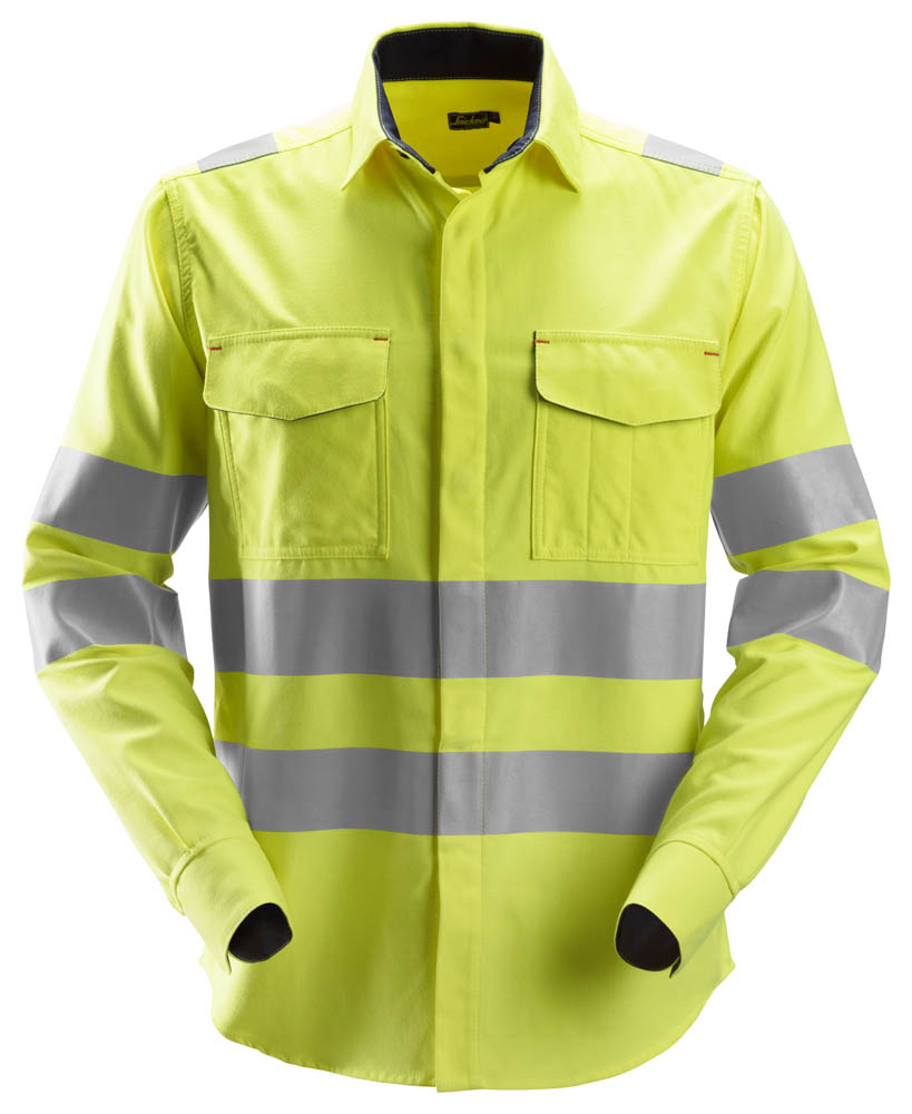 Snickers 8562 ProtecWork High-Vis Arbeitshemd, Kl. 3 signalgelb
