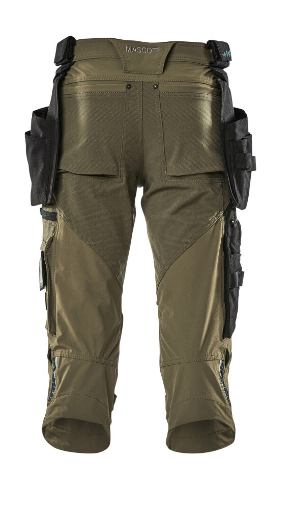MASCOT ADVANCED Dreiviertel-Hose mit Hängetaschen moosgrün 56