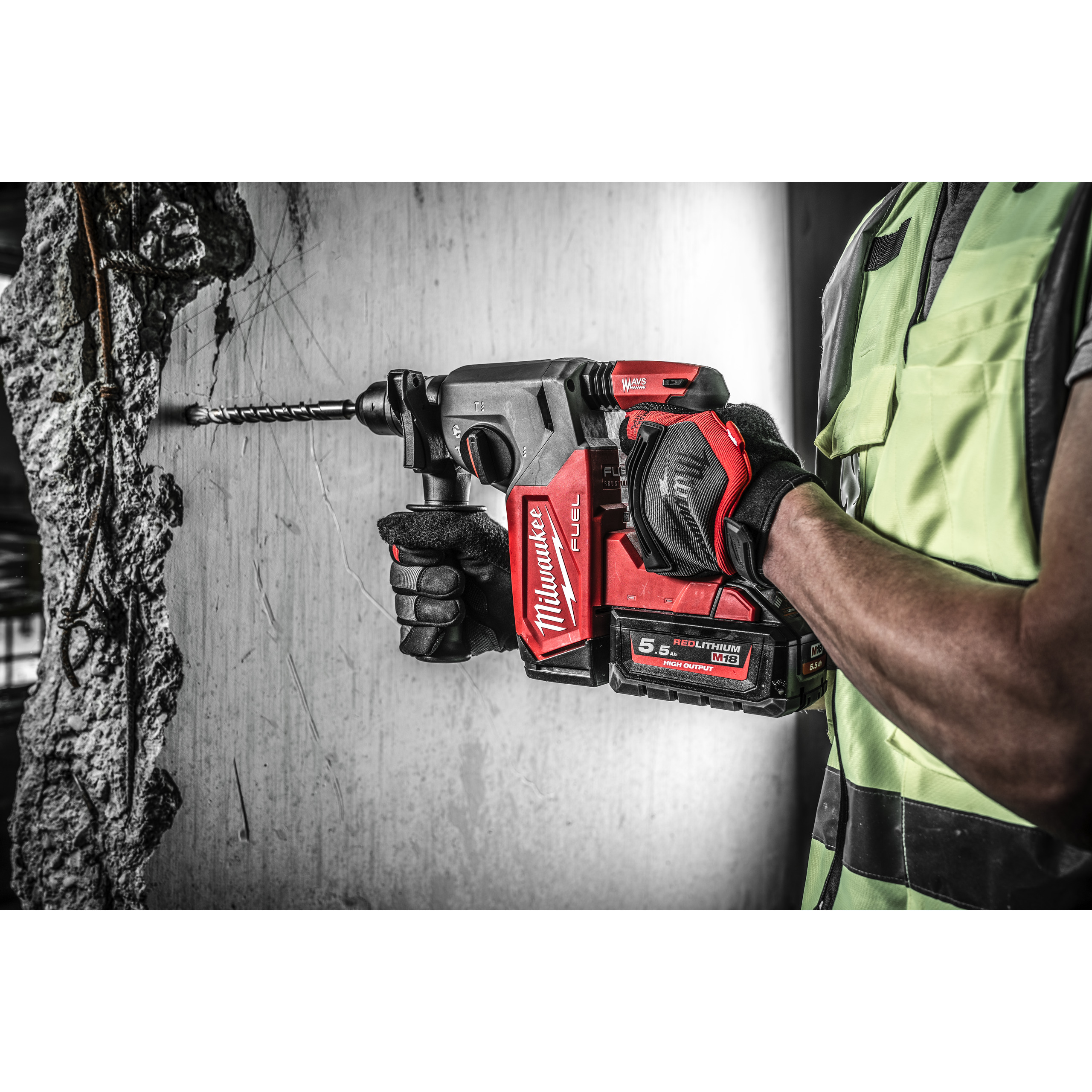 Milwaukee Akku-Bohrhammer 18 V M18FHX-0X solo