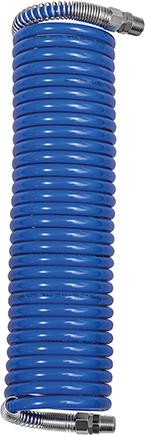Riegler Spiralschlauch PA blau Verschraubung und Knickschutz AG R3/8" 12x9mm 5m