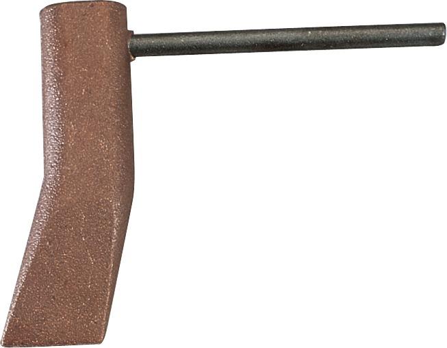 Kupferstück Hammerform mit Eisenstift gekröpft für Propan-Handgriff 350 g GCE