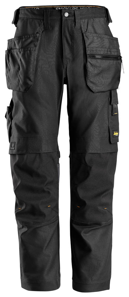 Snickers 6224 AllroundWork Canvas+ Stretch Arbeitshose mit Holstertaschen schwarz