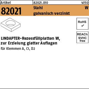 LINDAPTER Stahl W M 16 galv. verzinkt S