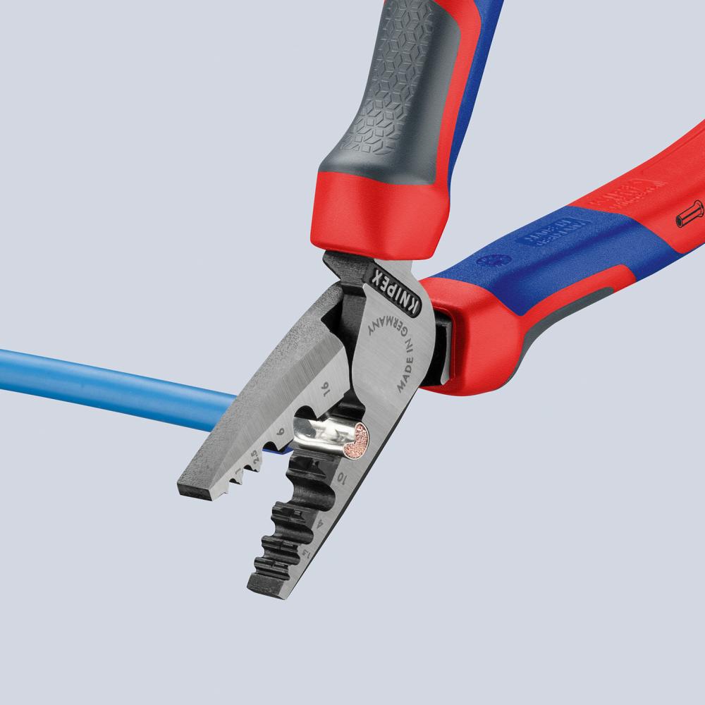 Knipex Aderendhülsenzange mit Mehrkomponenten-Griffen 180mm qmm