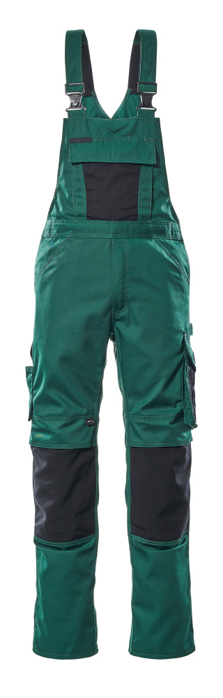 MASCOT Augsburg UNIQUE Latzhose mit Knietaschen grün/schwarz 46 lang