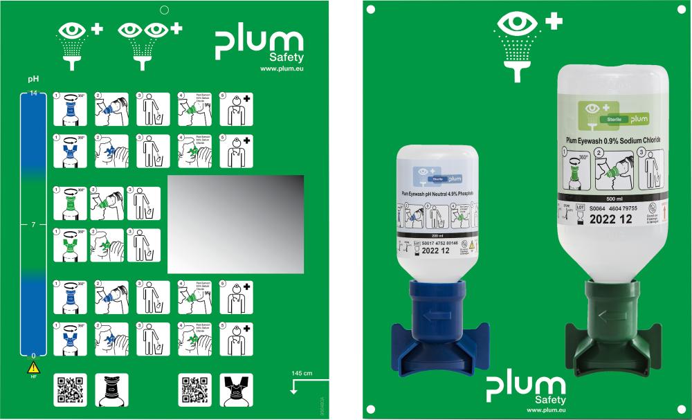 PLUM Augen-Notfallstation inkl. 2 Flaschen (200ml, 500ml)