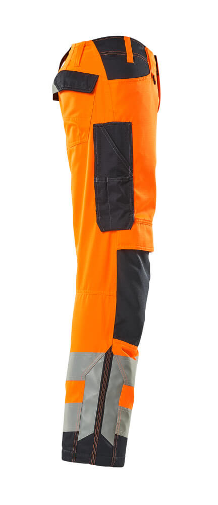 MASCOT SAFE SUPREME Hose mit Knietaschen hi-vis orange/schwarzblau 49 kurz