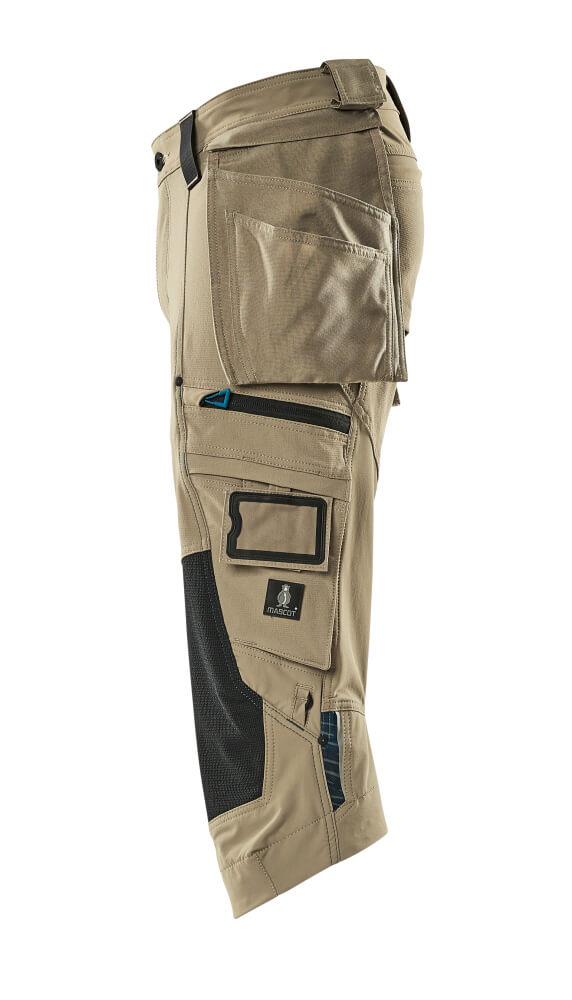 MASCOT ADVANCED Dreiviertel-Hose mit Hängetaschen hellkhaki 66