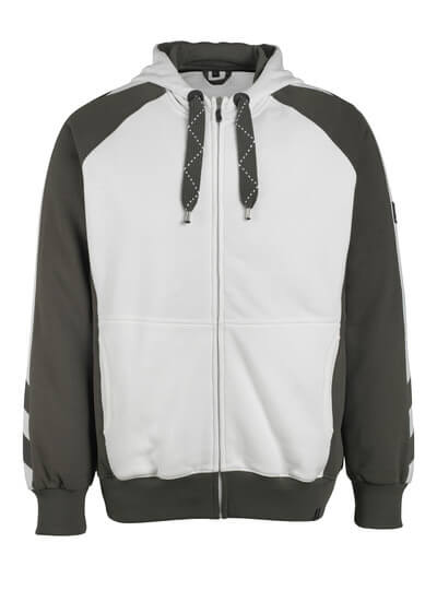 Mascot Kapuzensweatshirt mit Reißverschluss weiß/grau