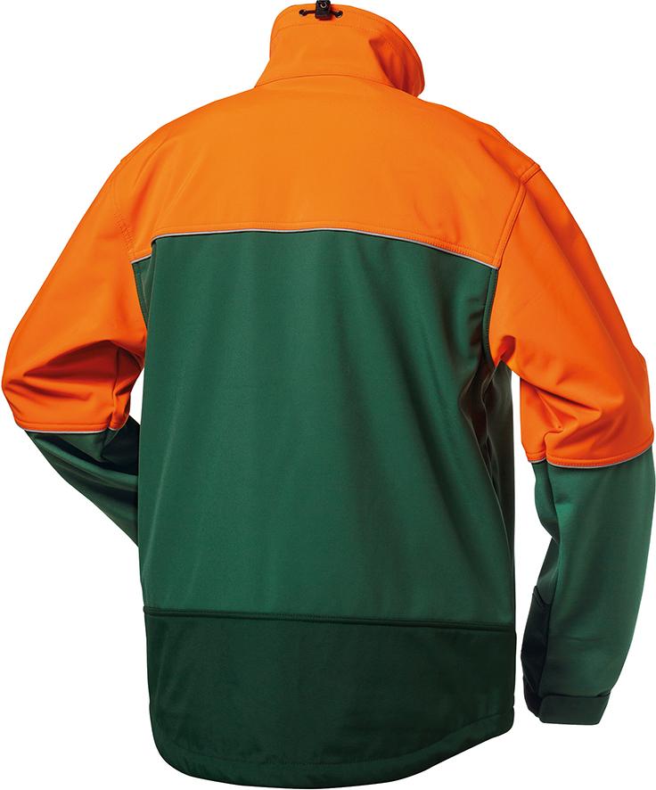 Forstjacke Sanddorn Softshell Gr.XL grün/orange