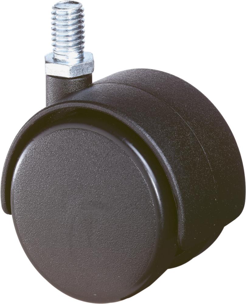 BS-Rollen Kunststoff-Doppelrolle 40mm M8 x15 Gewindestift F75.040.G08