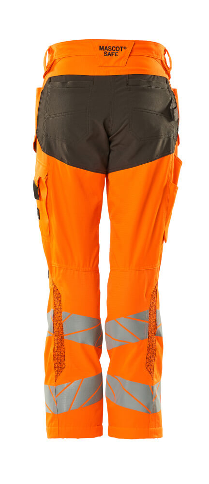 MASCOT ACCELERATE SAFE Hose mit Knietaschen hi-vis orange/dunkelanthrazit 44 kurz