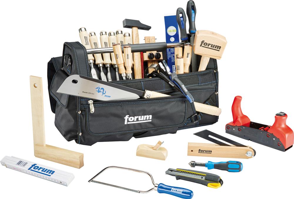 FORUM Werkzeug-Tasche für die Holzbearbeitung 32-teilig