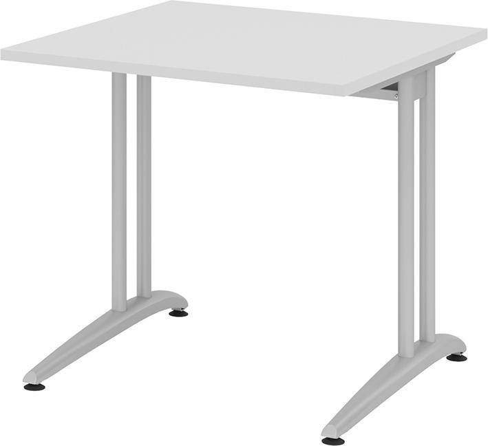 Hammerbacher Schreibtisch lichtgrau 800x800 mm